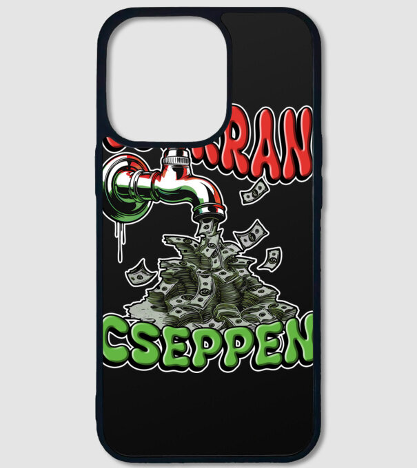 Csurran Cseppen csap minta fekete pólón