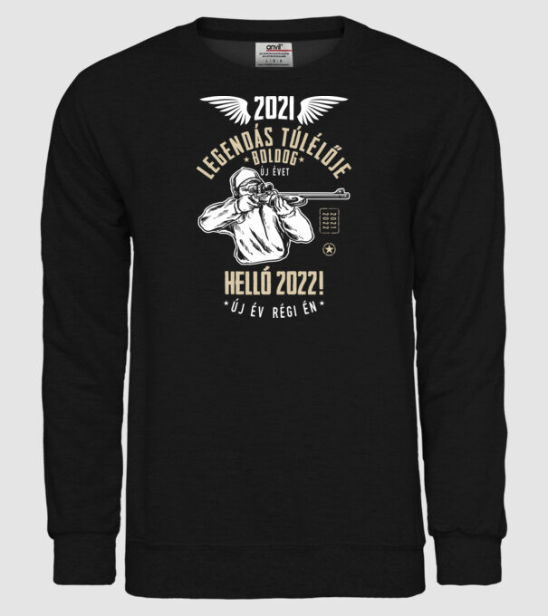 2021 túlélő minta fekete pólón