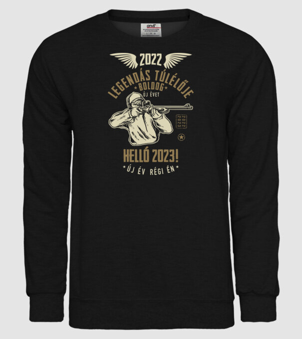 2022 túlélő minta fekete pólón