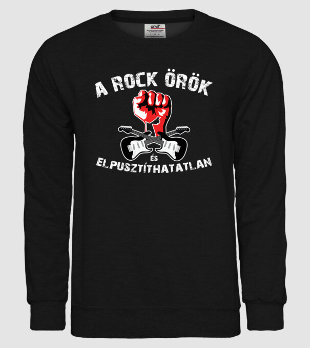 A rock örök ás elpusztíthatatlan minta fekete pólón