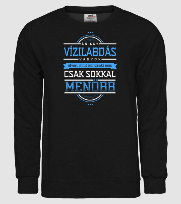 Én egy menő...VÍZILABDÁS minta fekete pólón
