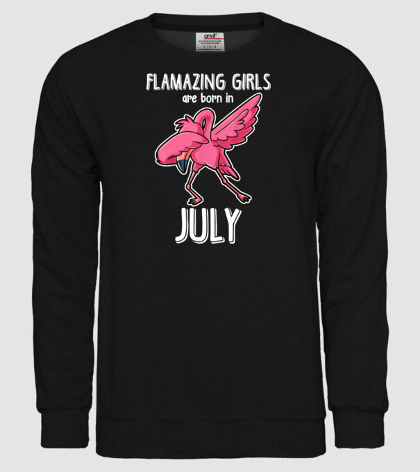 flamazing girls are born in july minta fekete pólón