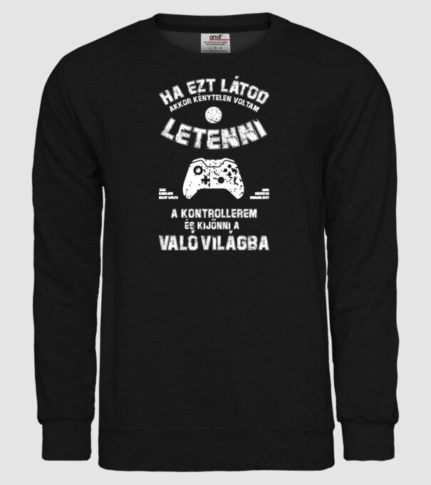Gamer Életérzés minta fekete pólón
