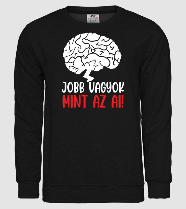 Jobb vagyok mint az ai minta fekete pólón