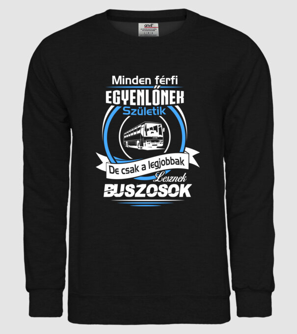 Legjobbak a buszosok minta fekete pólón