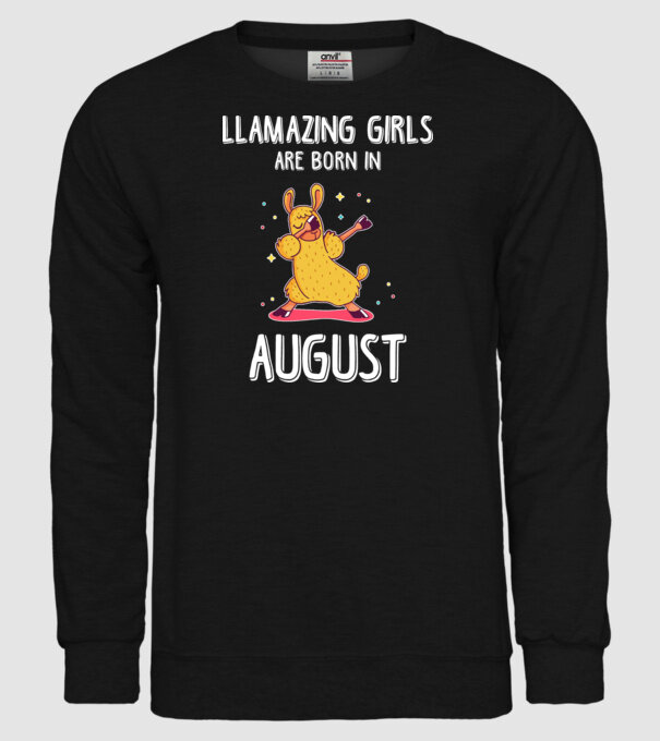 Llamazing girls are born in august minta fekete pólón