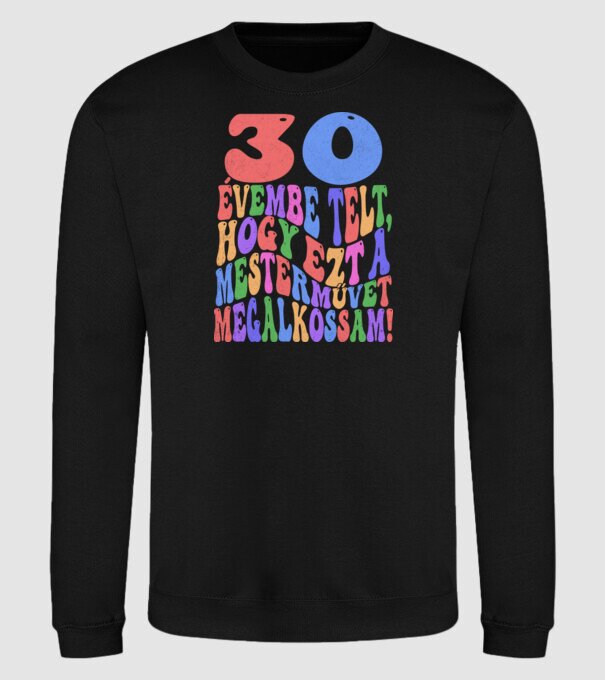 Mestermű megalkotása 30 minta fekete pólón
