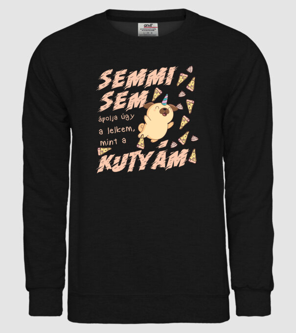 Semmi sem ápolja a lelkem úgy mint a kutyám minta fekete pólón