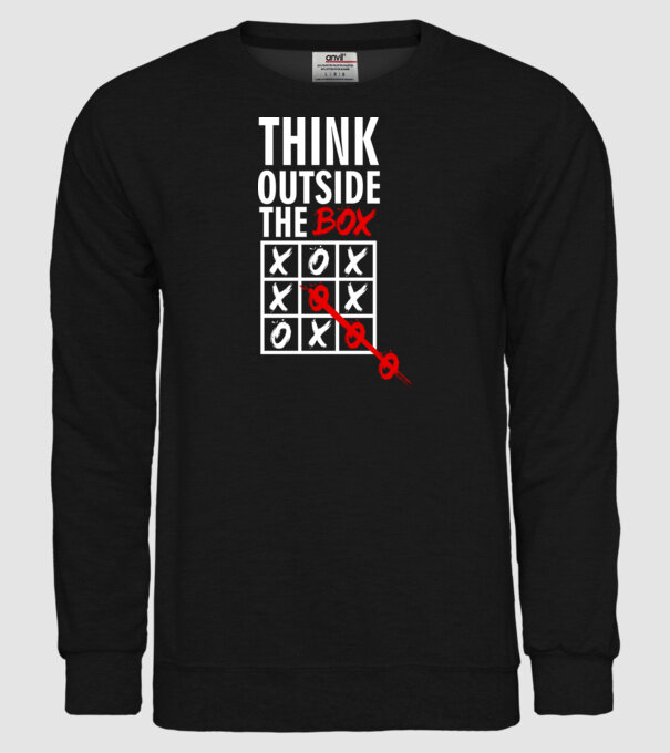 Think Outside minta fekete pólón