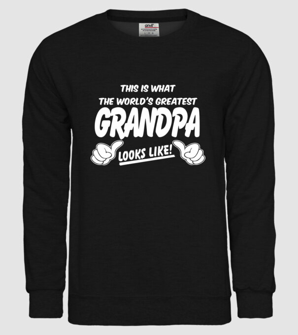This is what the worlds greatest grandpa minta fekete pólón