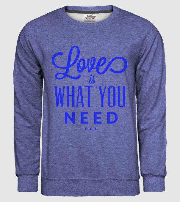 love what u need minta farmerkék pólón
