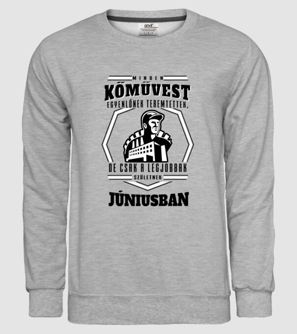 Minden kőművest egyenlőnek teremtettek..június minta szürke pólón