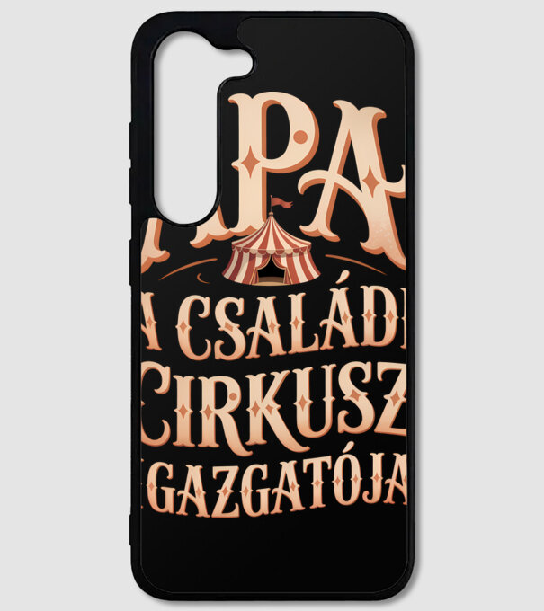 Apa a családi cirkusz igazgatója minta fekete pólón
