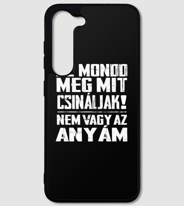 Ne mondd meg mit csináljak! Anya fekete alapra minta fekete pólón
