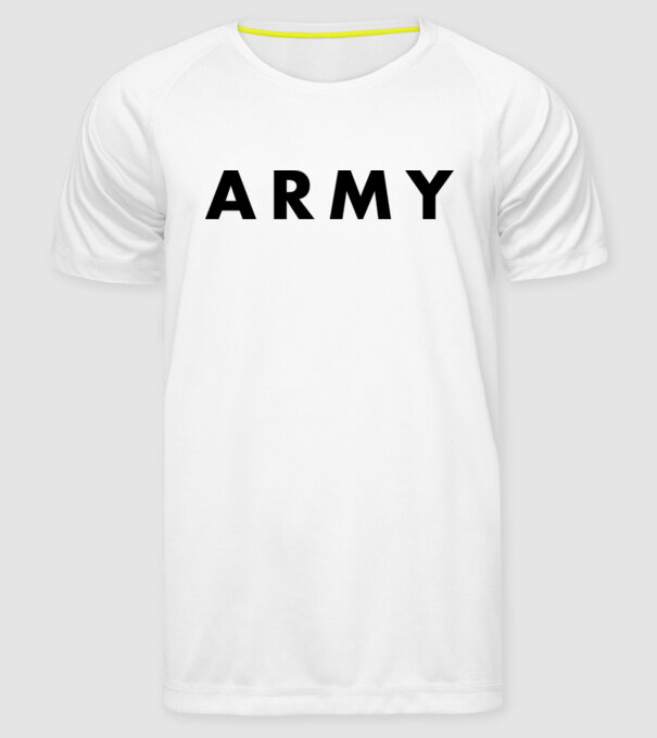 Army minta fehér pólón