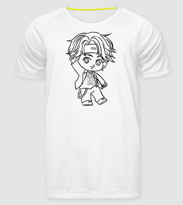 BTS CHIBI minta fehér pólón
