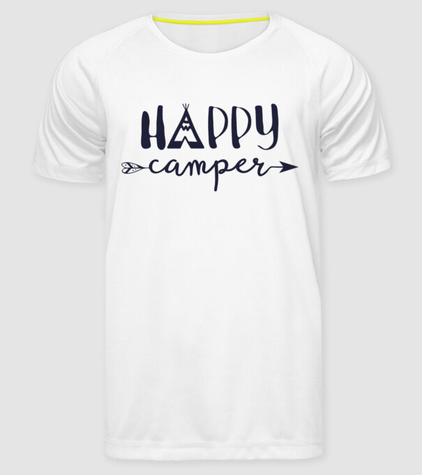 Camper tepee minta fehér pólón
