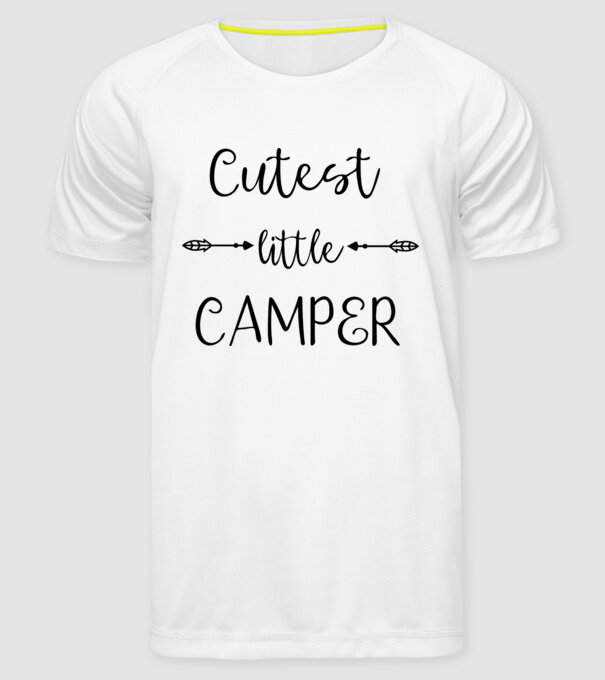 Cutest little camper minta fehér pólón