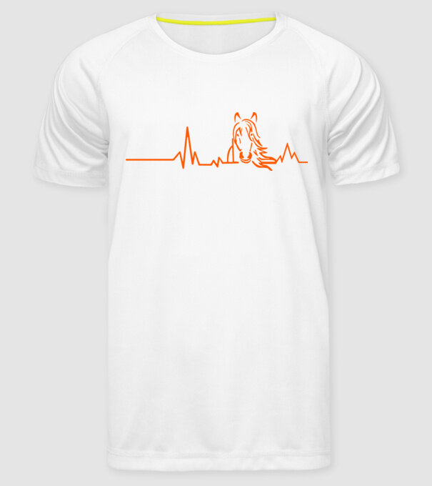 lovas heartbeat minta fehér pólón