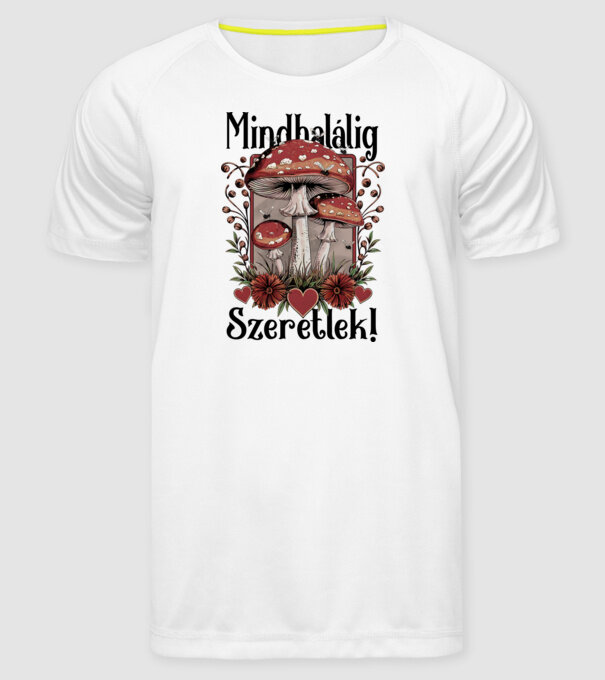 mindhalálig galóca - fehérre minta fehér pólón
