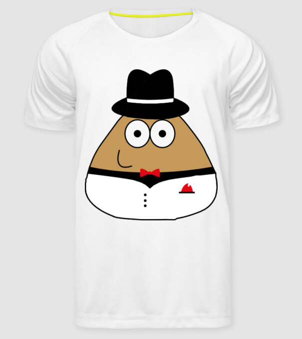POU_oltony_fehér_piros_sfehér minta fehér pólón