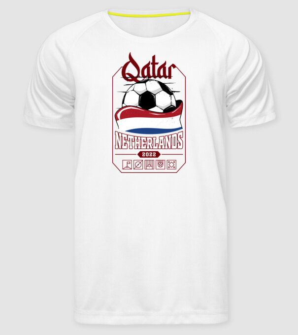 Quatar team netherlands minta fehér pólón