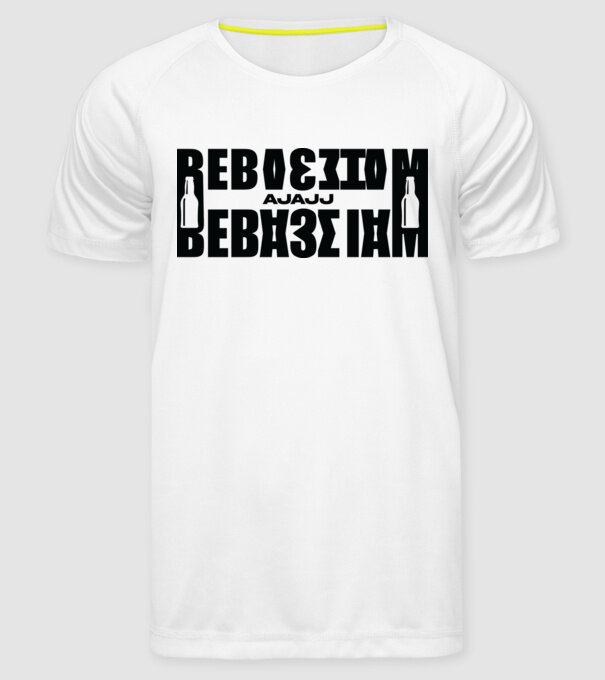 Rejtett üzenet Ajajj bebsztam minta fehér pólón