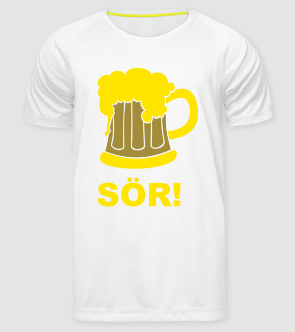 SÖR! minta fehér pólón