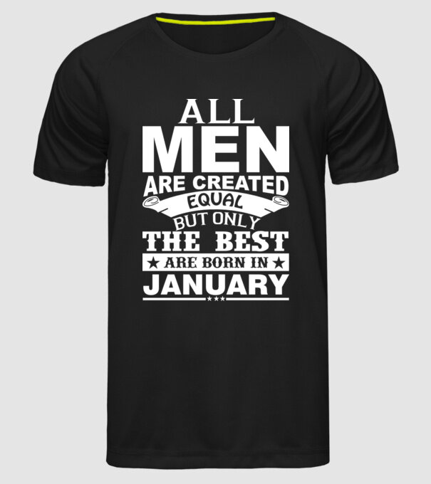 All men are created january minta fekete pólón