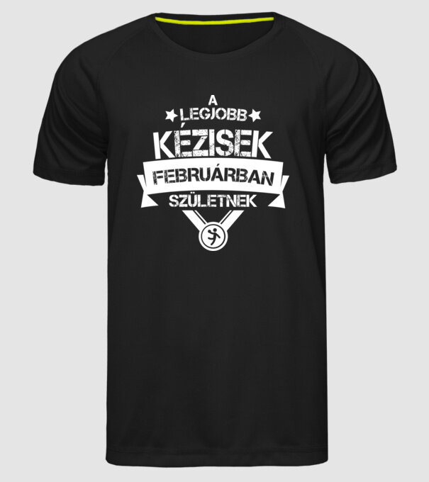 Csillagos legjobb szülinapos kézisek FEBRUÁR minta fekete pólón