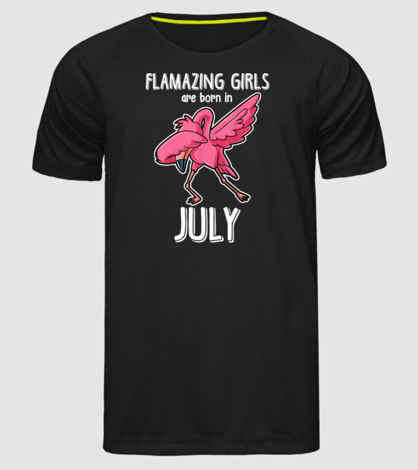 flamazing girls are born in july minta fekete pólón