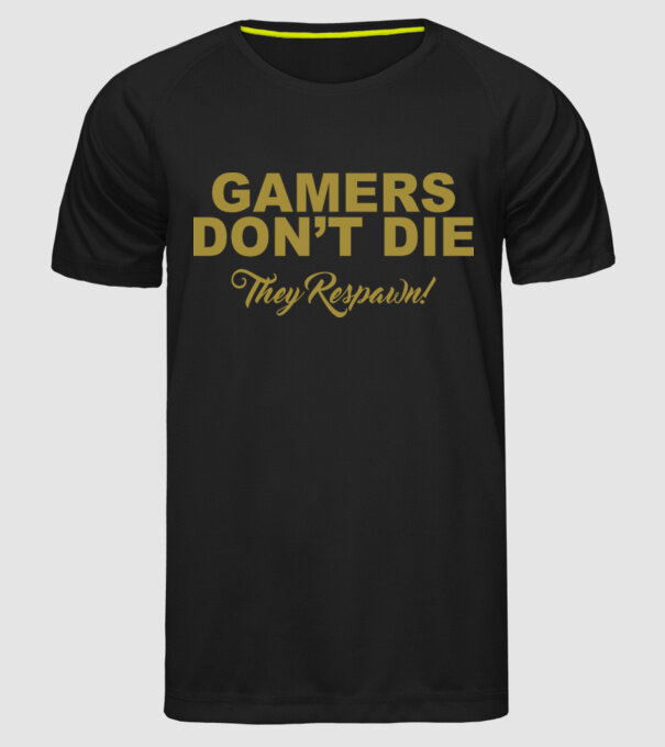 Gamers don't lie minta fekete pólón
