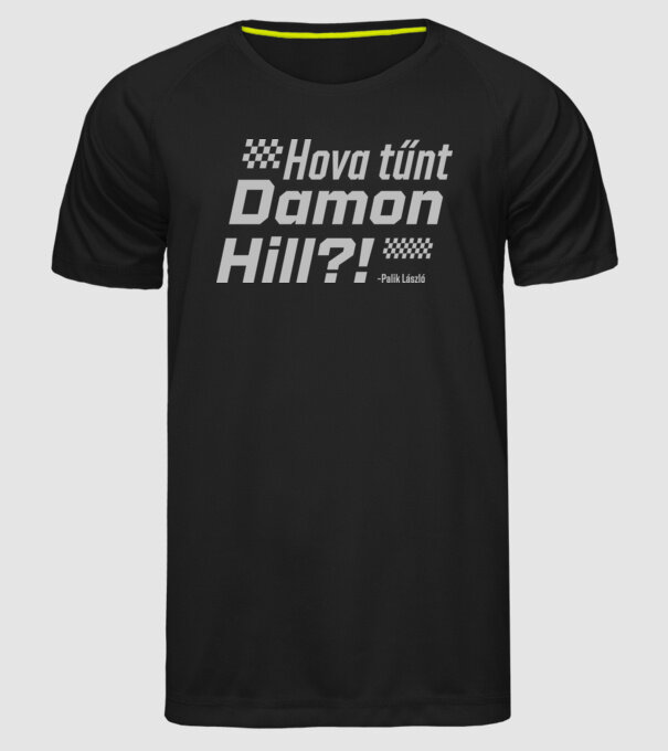 Hova tűnt Damon Hill?! - Palik László minta fekete pólón