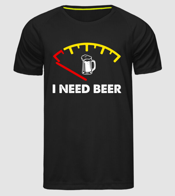 I need beer minta fekete pólón