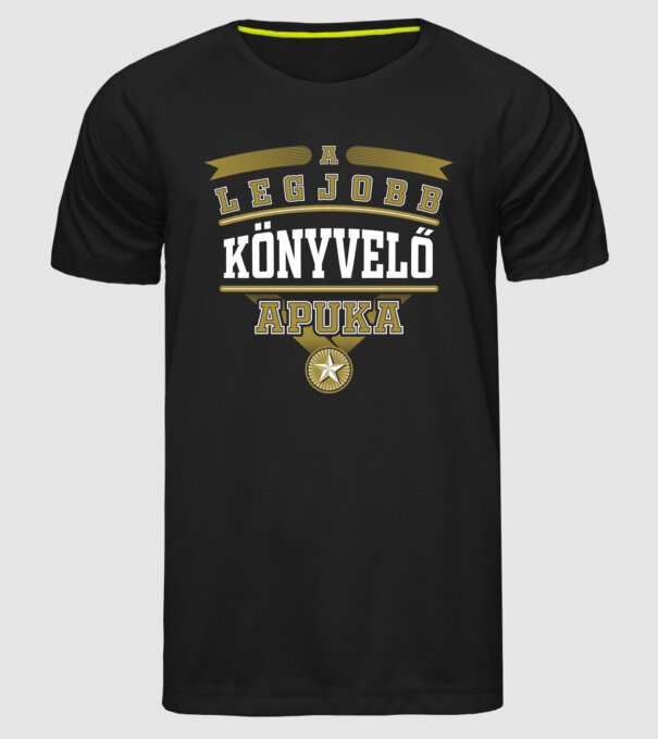 Legjobb apuka...KÖNYVELŐ minta fekete pólón