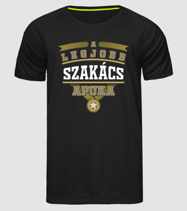 Legjobb apuka...SZAKÁCS minta fekete pólón