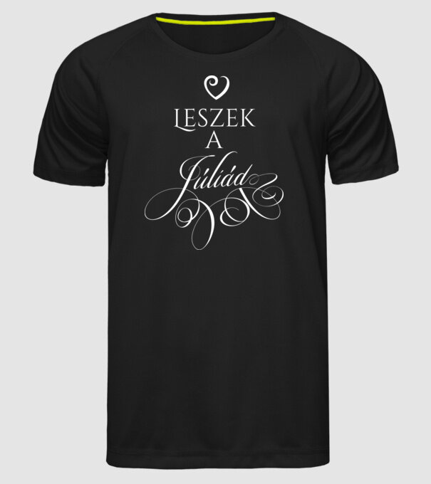 Leszek a Júliád minta fekete pólón