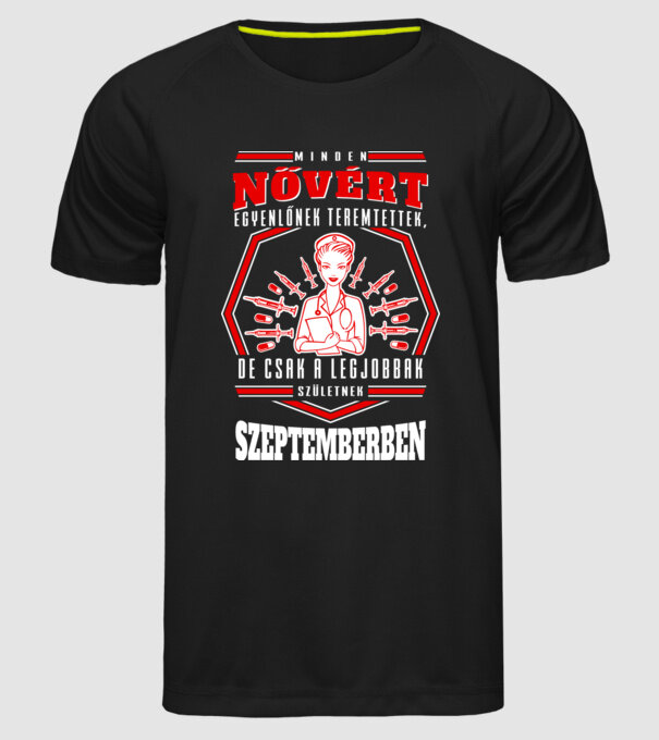 Minden nővért egyenlőnek teremtettek..szeptember minta fekete pólón