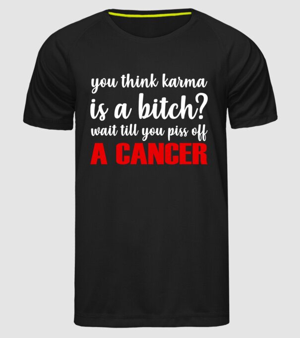 Piss of a CANCER minta fekete pólón