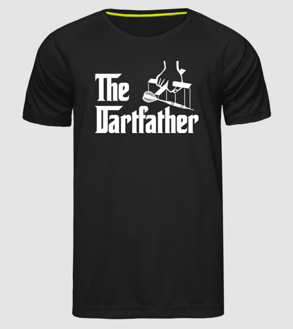 The Dartfather - fehér minta fekete pólón