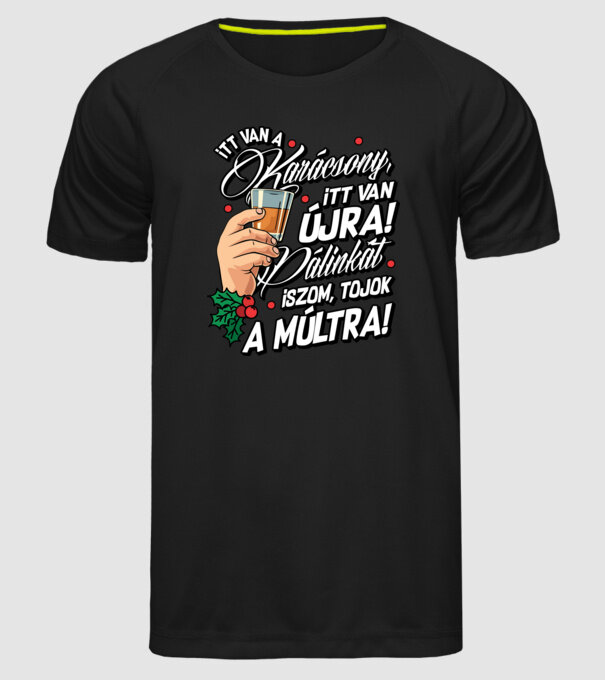 Tojok a múltra minta fekete pólón