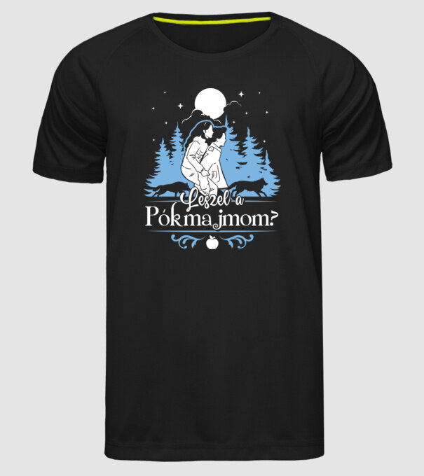 Twilight pókmajom páros minta fekete pólón