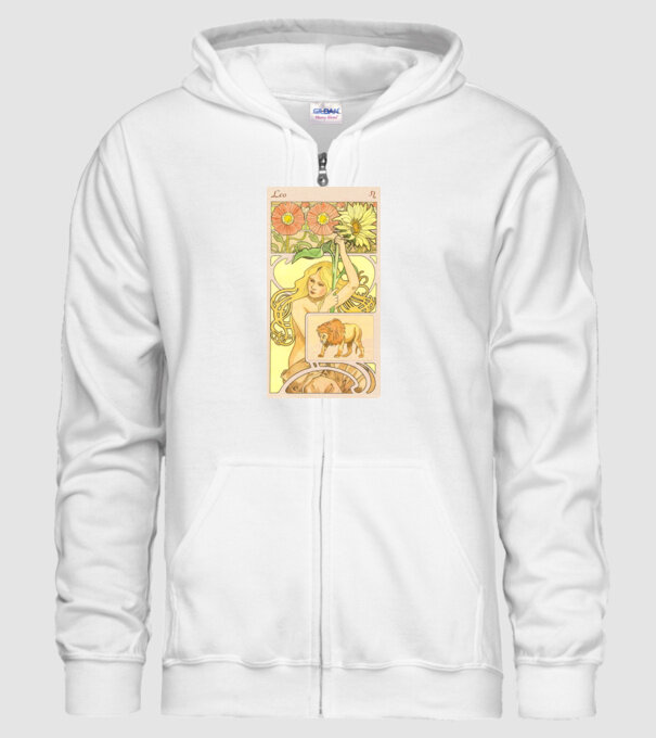 Tarot Horoszkóp OROSZLÁN minta fehér pólón