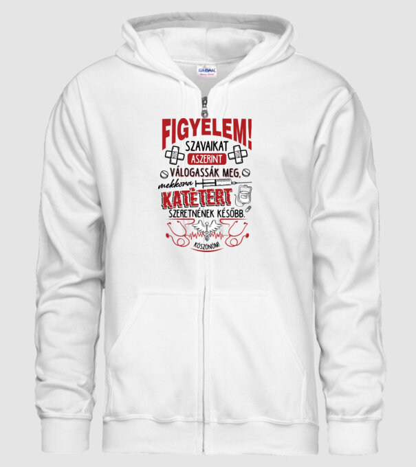 Figyelem szavaikat válogassák meg minta fehér pólón