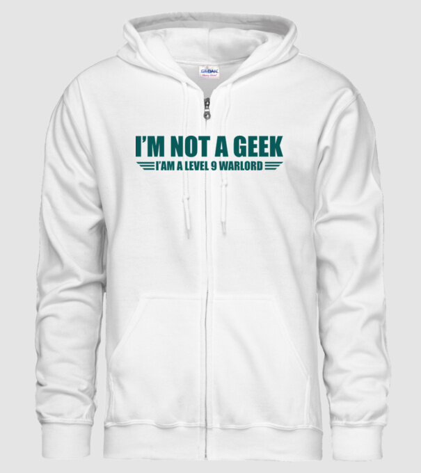 I'm not a geek minta fehér pólón