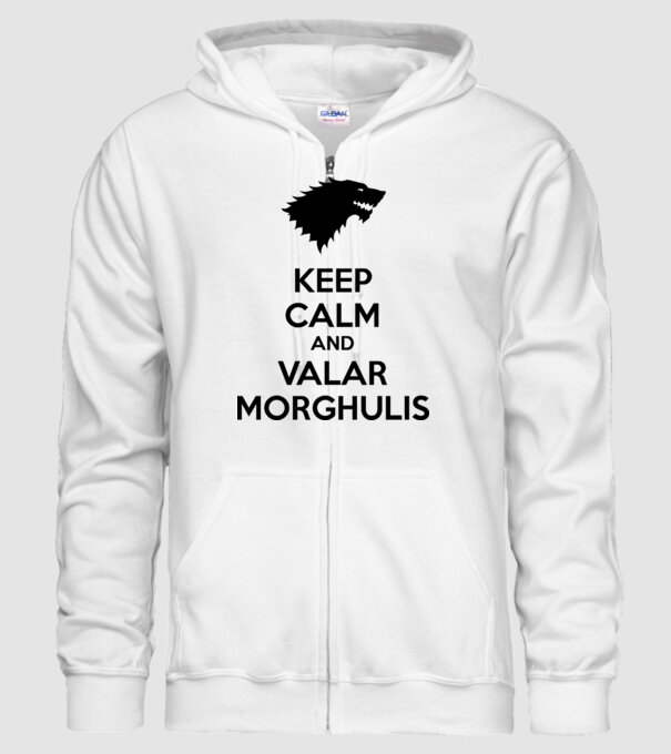KEEP CALM AND VALAR MORGHULIS - Trónok harca minta minta fehér pólón
