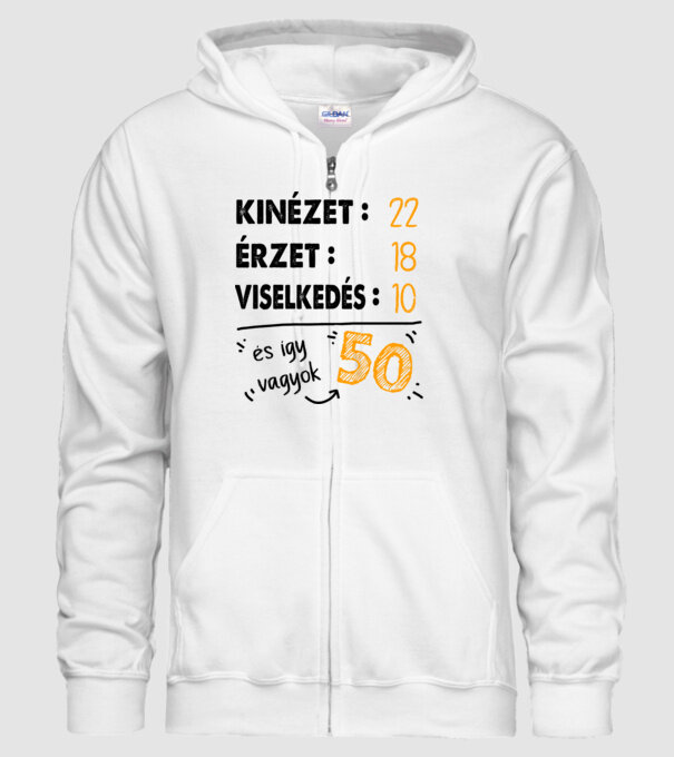 Kinézet, Érzet, Viselkedés 50 - Fehér alap minta fehér pólón