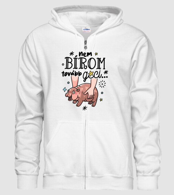 Nem bírom tovább gci Moo-Deng minta fehér pólón