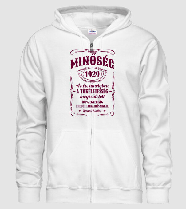 Prémium minőség 1929 minta fehér pólón
