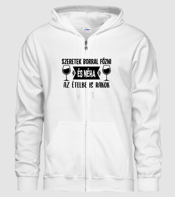 szeretek borral főzni minta fehér pólón